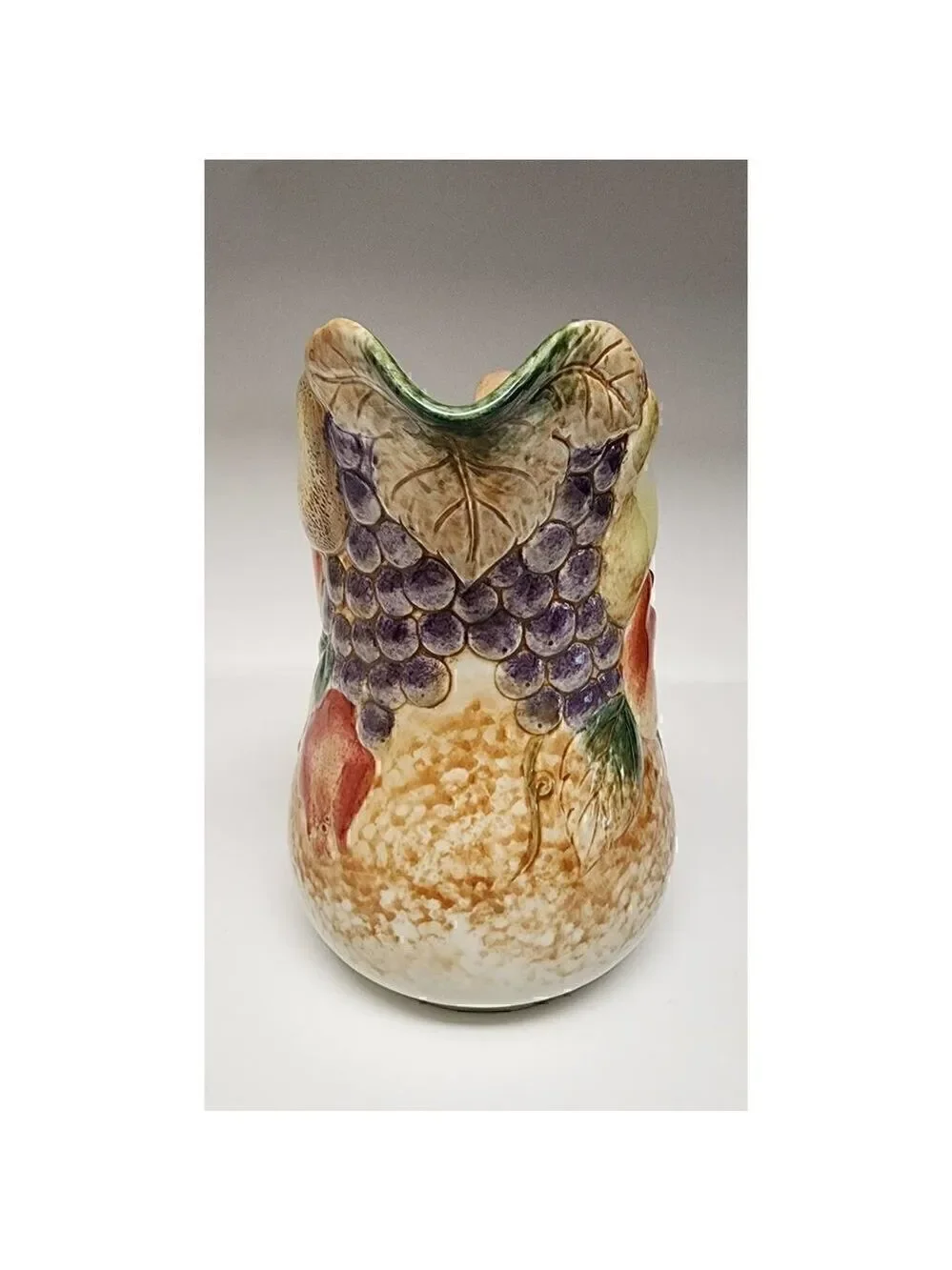 CBK, LTD Fruit Design Pitcher  2003 Hand Painted Decorative